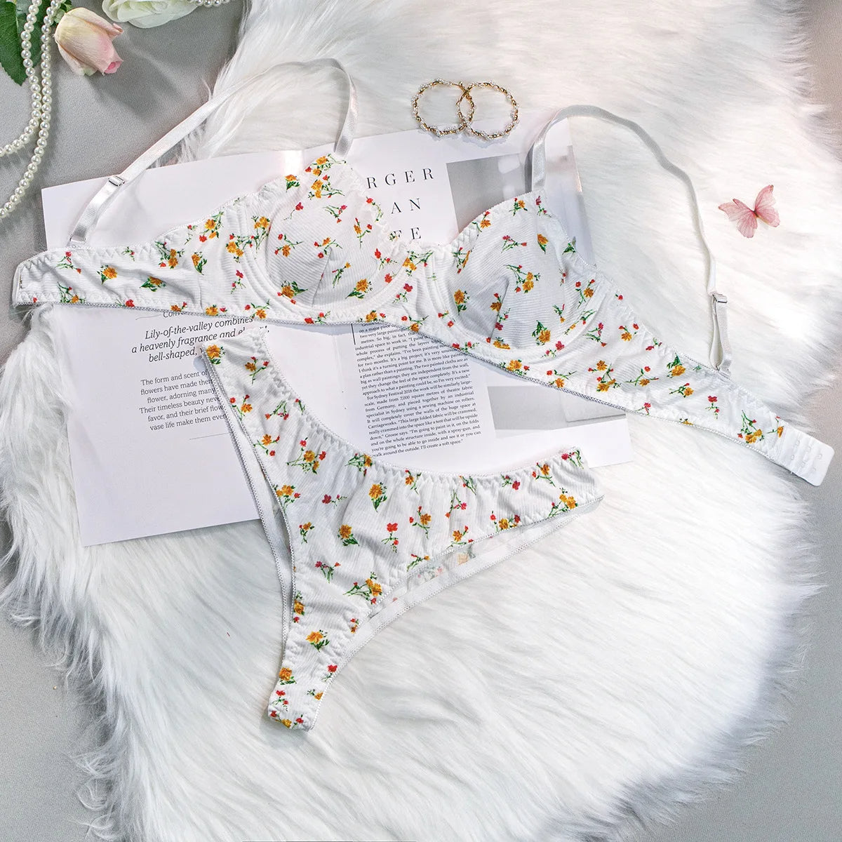 Floral Lingerie Set
