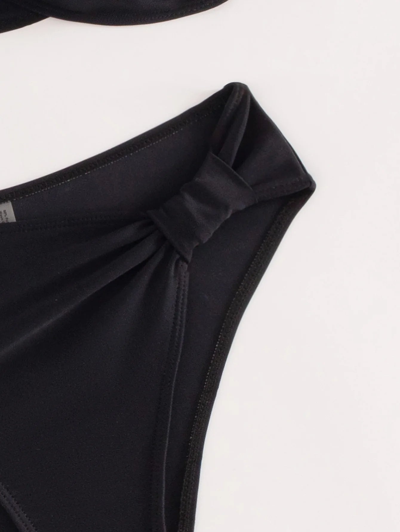 Chic One-Shoulder Black Bikini