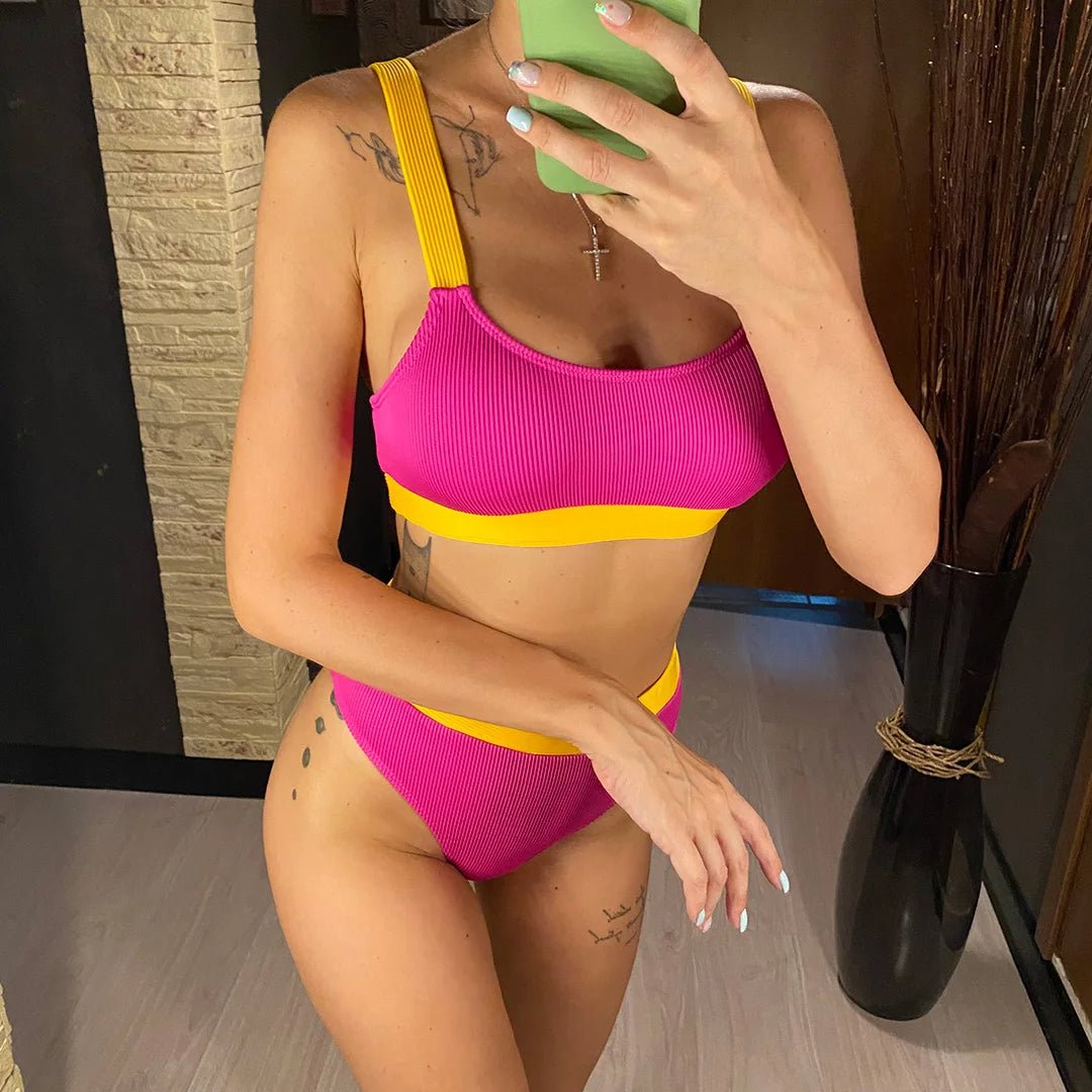Two-Piece Ribbed Bikini