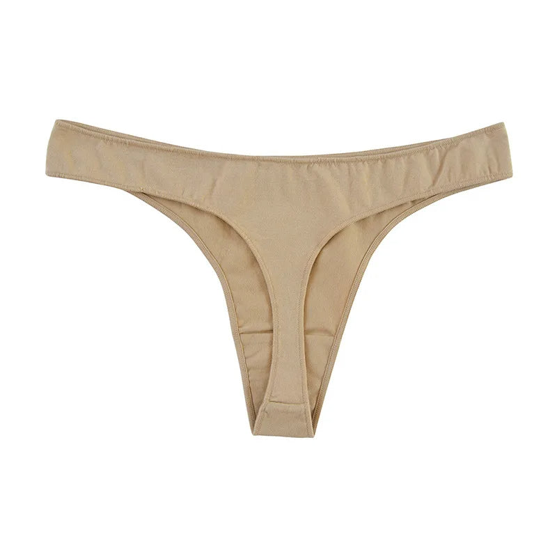 Seamless Cotton Thong Panties