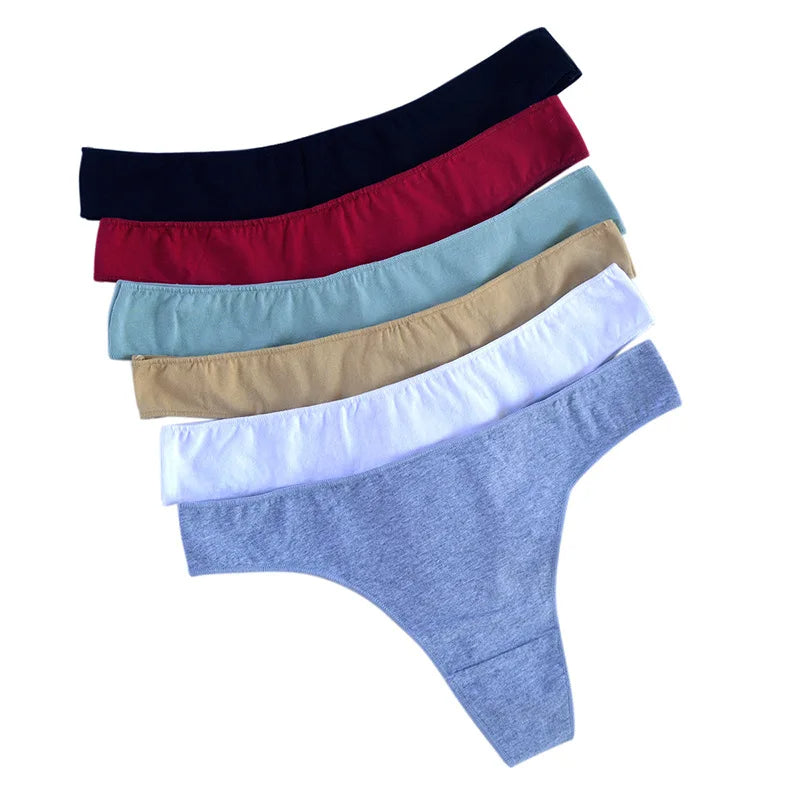 Seamless Cotton Thong Panties