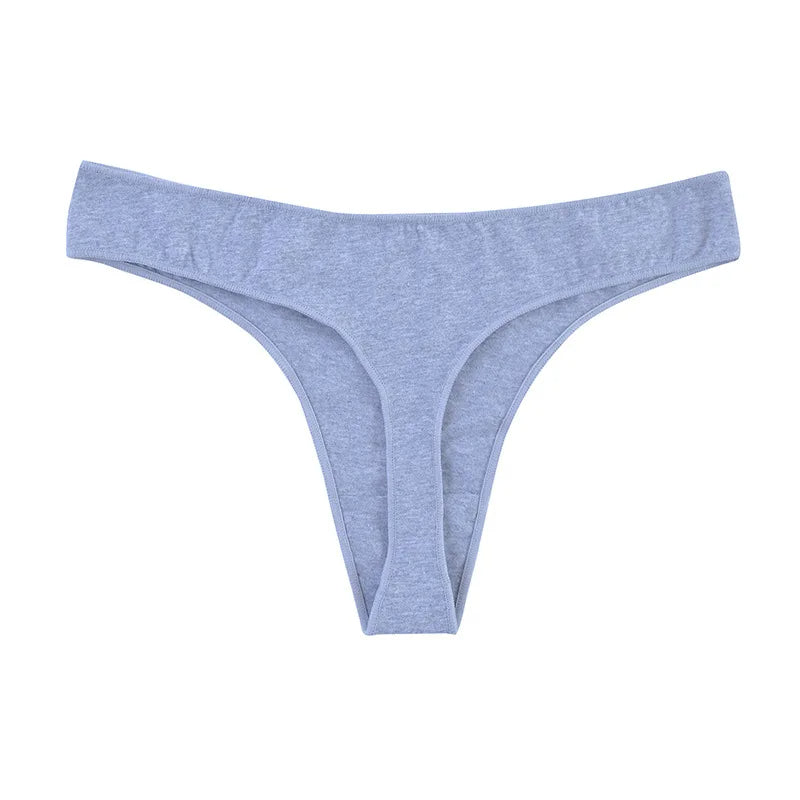 Seamless Cotton Thong Panties