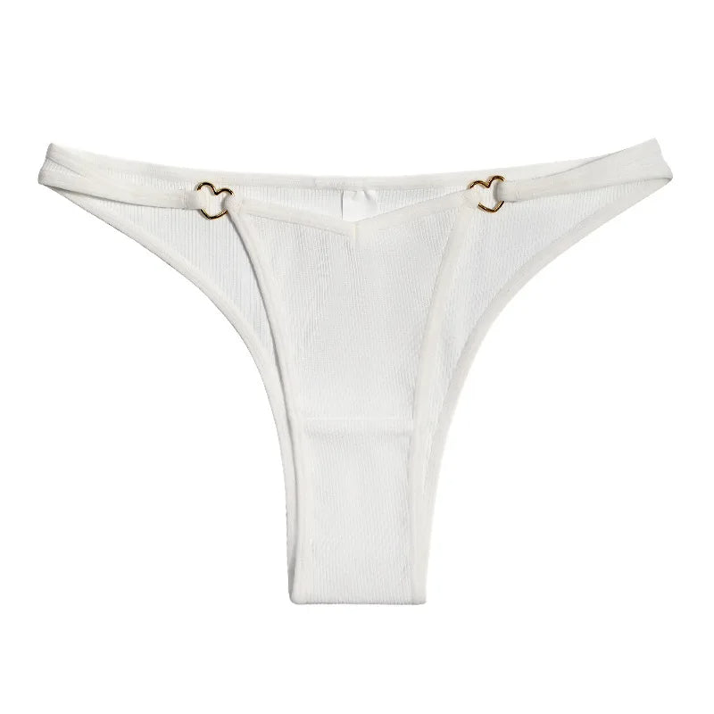 Eco-Friendly Ribbed Thong Panties