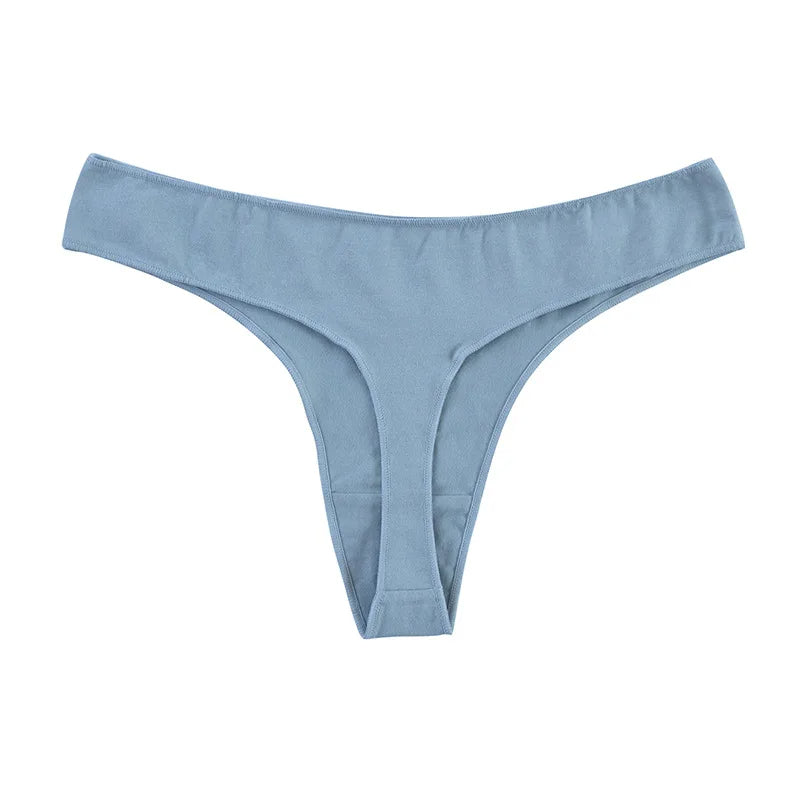 Seamless Cotton Thong Panties