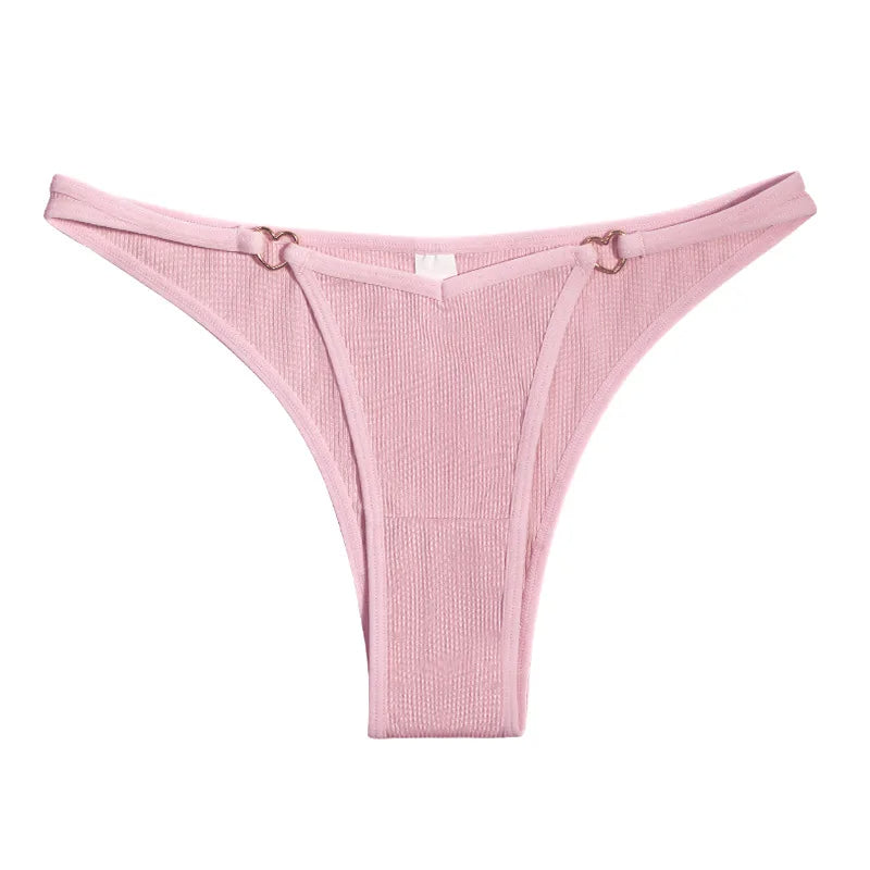 Eco-Friendly Ribbed Thong Panties