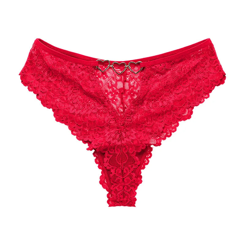 Luxurious Lace Panties with Heart Accents
