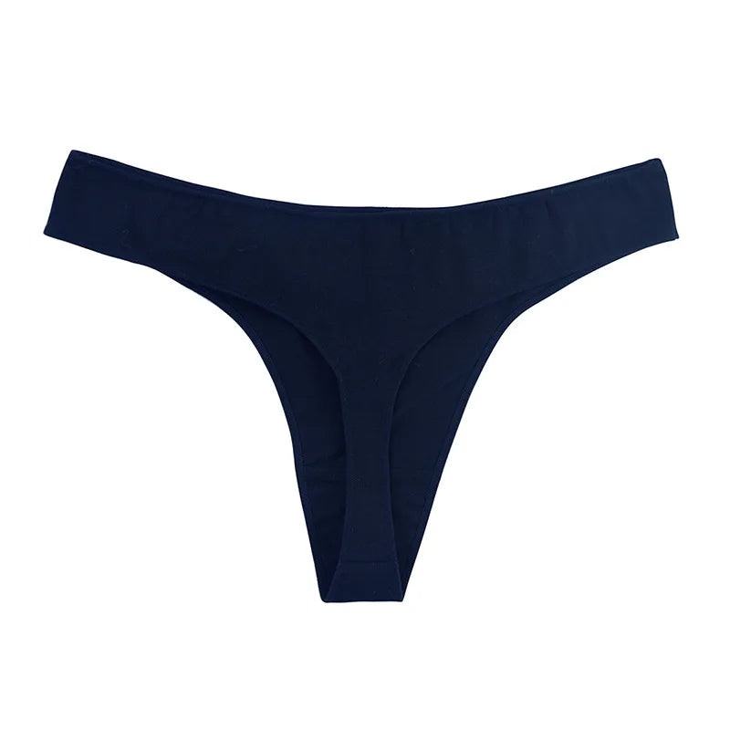 Seamless Cotton Thong Panties