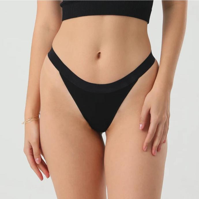 Seamless High-Cut Thong Panties