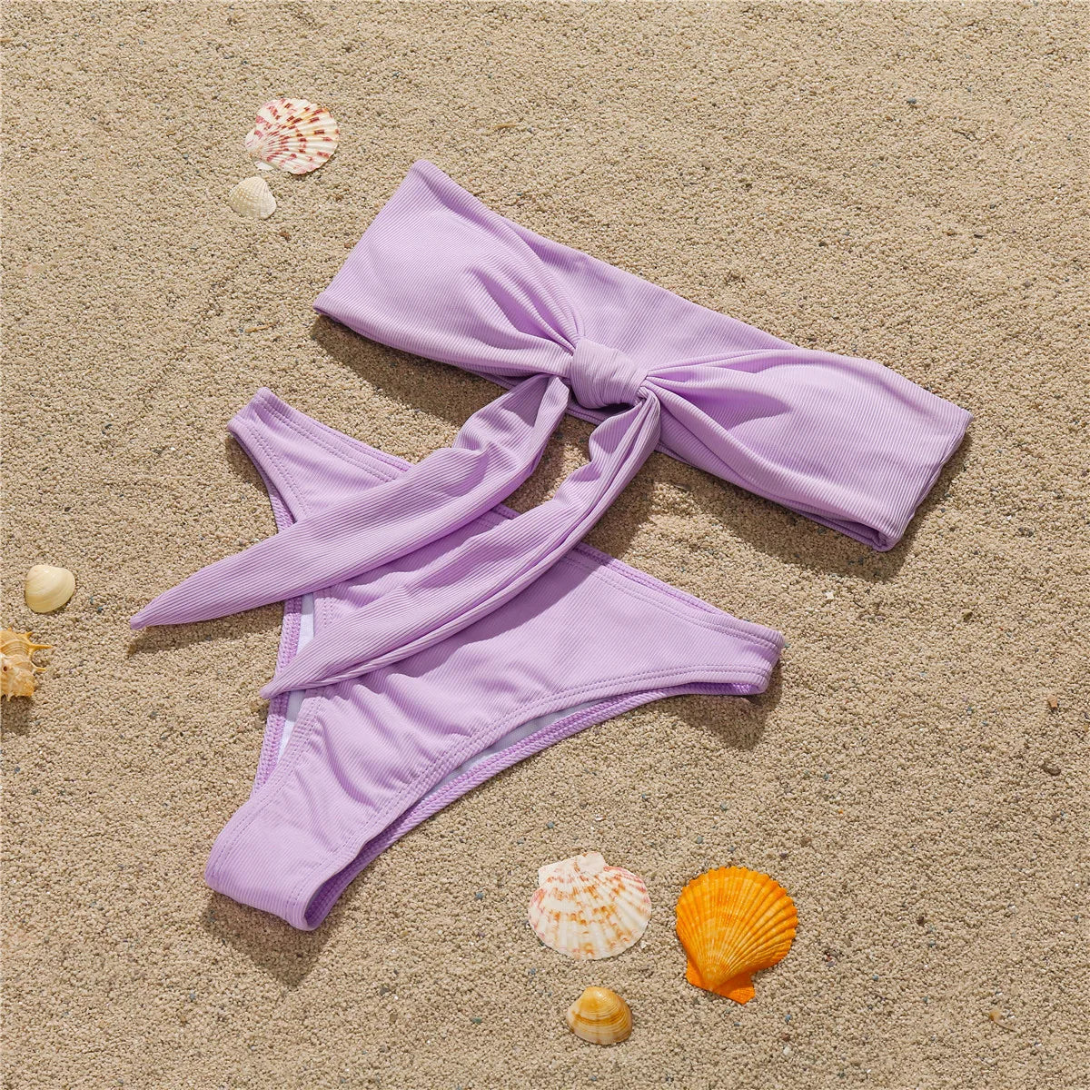 Tie-Front Bandeau Bikini
