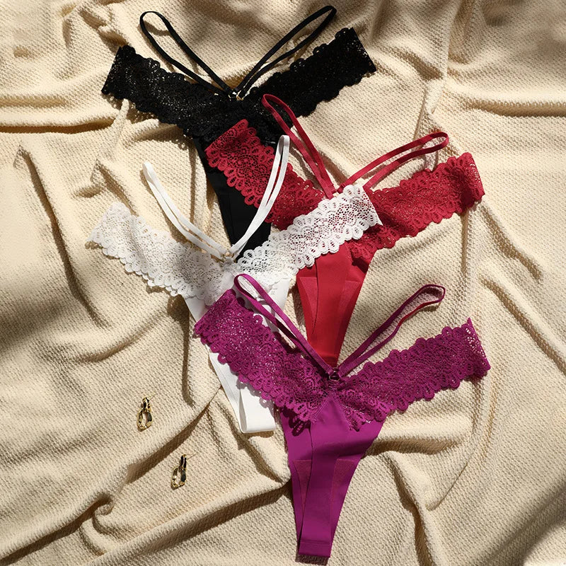 Exquisite lace thong in multiple colors