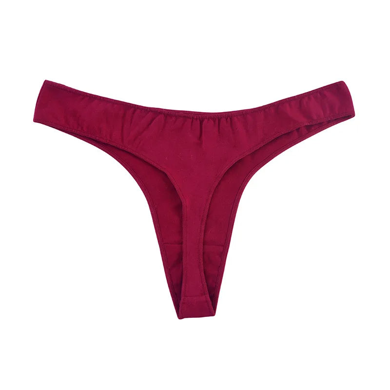 Seamless Cotton Thong Panties