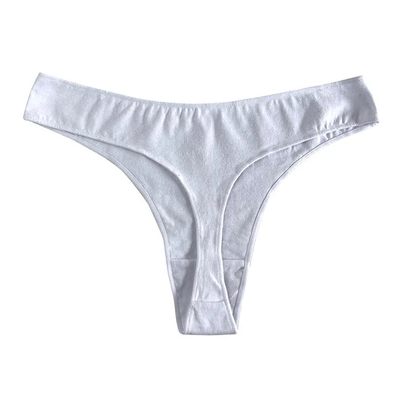 Seamless Cotton Thong Panties