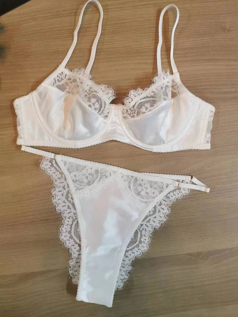 Exquisite lace lingerie set, delicate details, adjustable fit