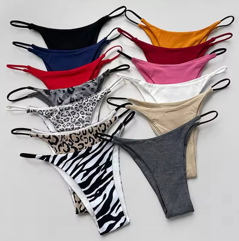 Women's thong panties in soft and breathable fabric