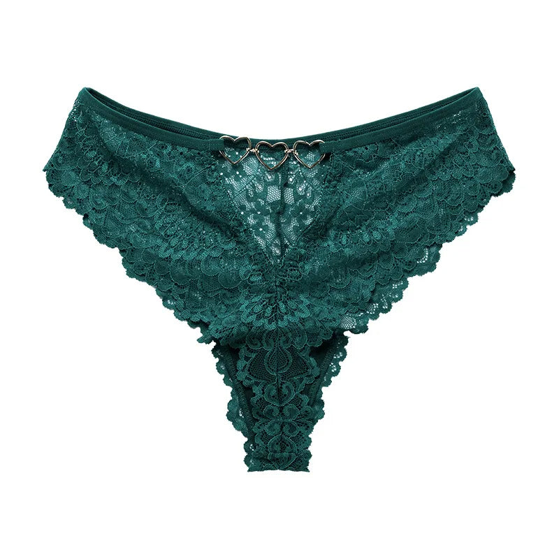 Luxurious Lace Panties with Heart Accents