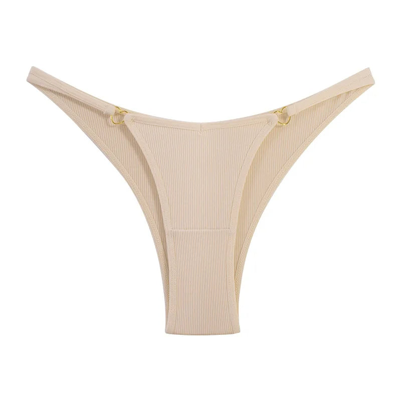 Eco-Friendly Ribbed Thong Panties