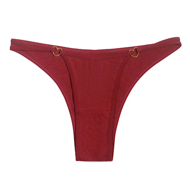 Eco-Friendly Ribbed Thong Panties