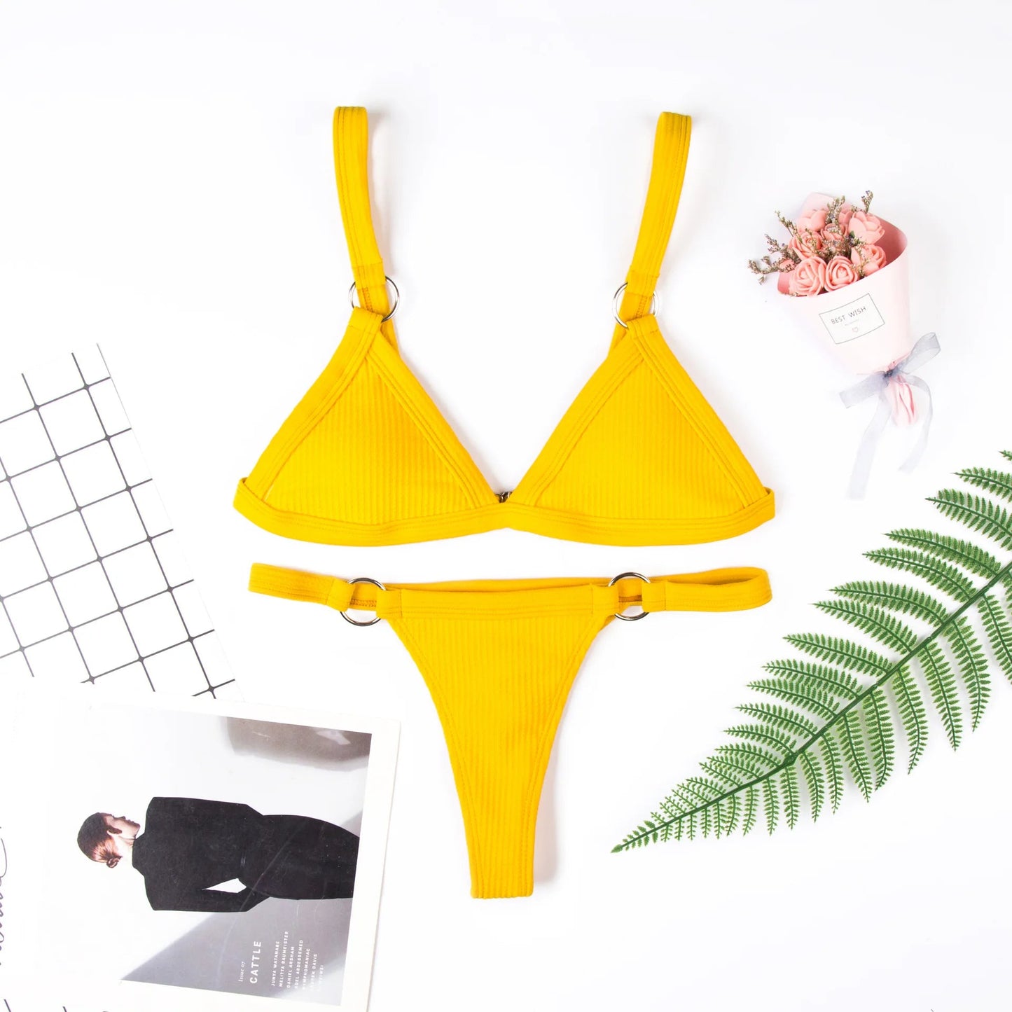 Two - Piece Bikini with Metal Rings - My Store