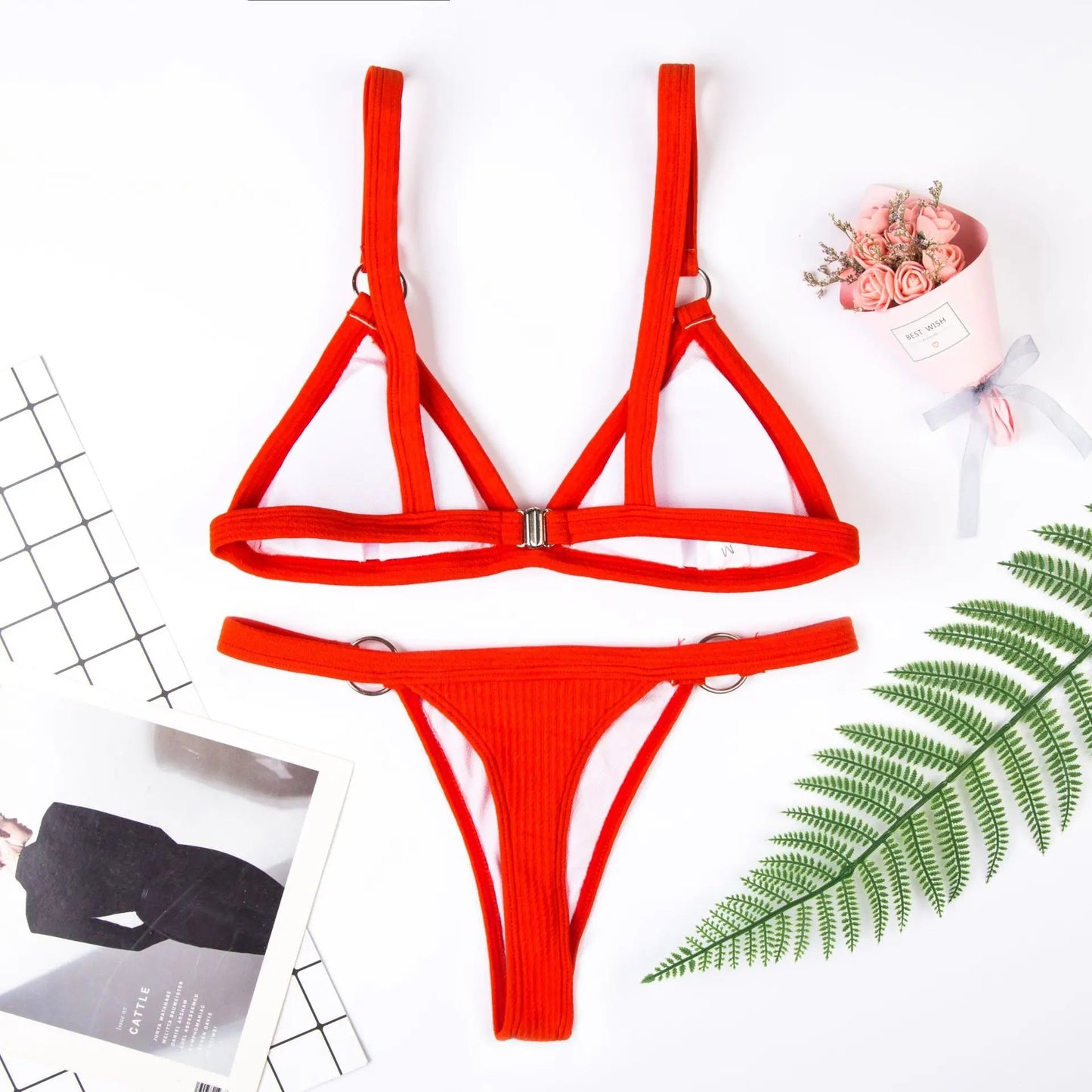Two - Piece Bikini with Metal Rings - My Store