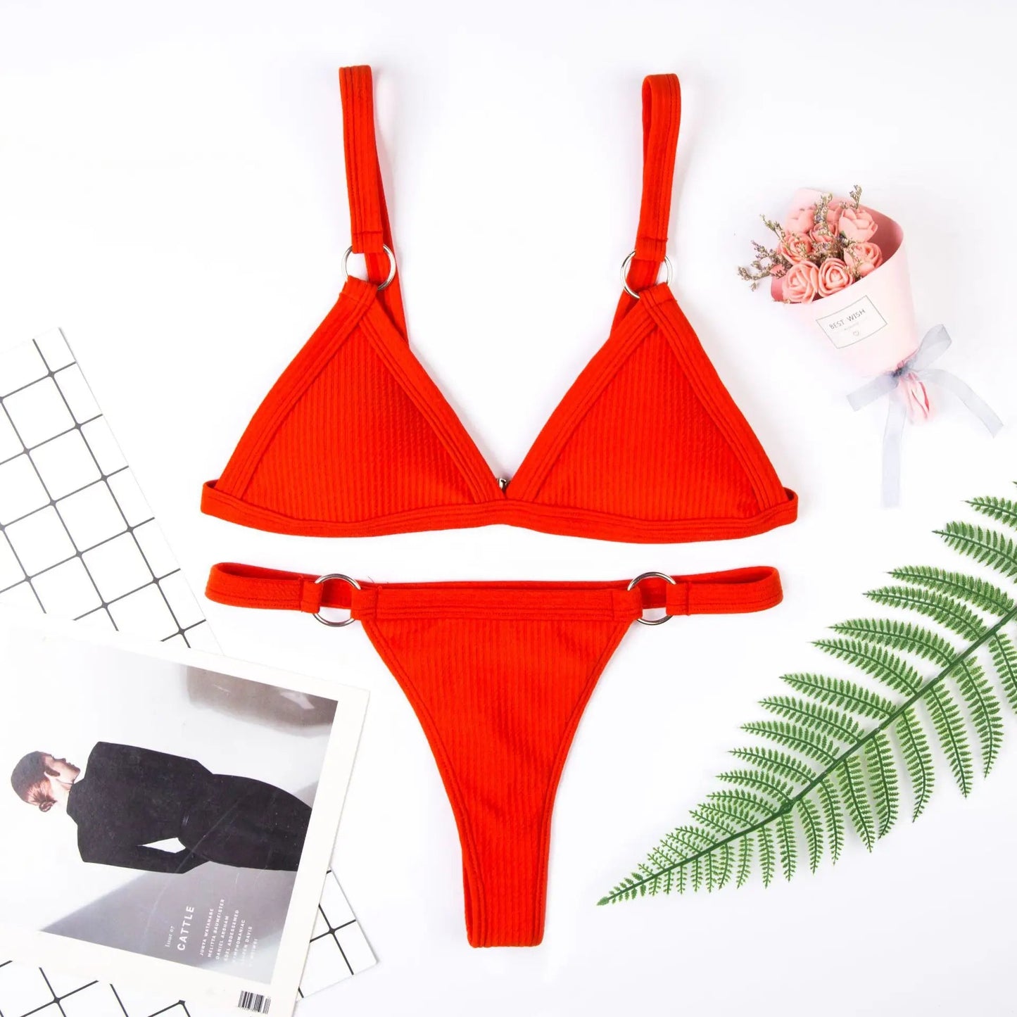 Two - Piece Bikini with Metal Rings - My Store