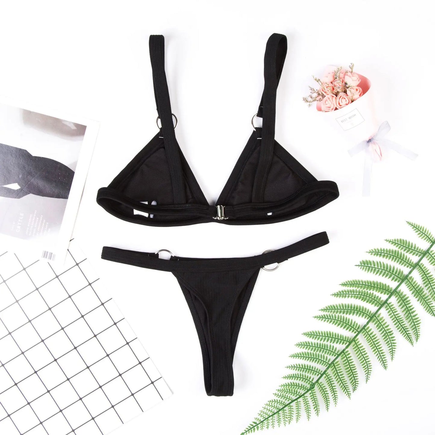 Two - Piece Bikini with Metal Rings - My Store