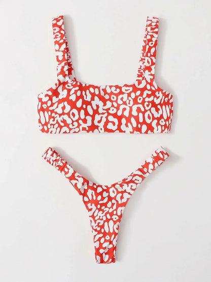 Leopard Print Bikini Set