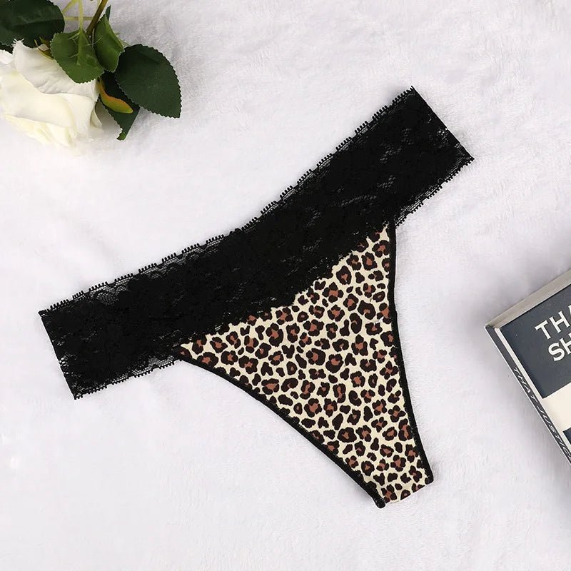 Animal print lace trim flip flops - Lauraxelle - Animal print lace trim flip flops - SAVANA