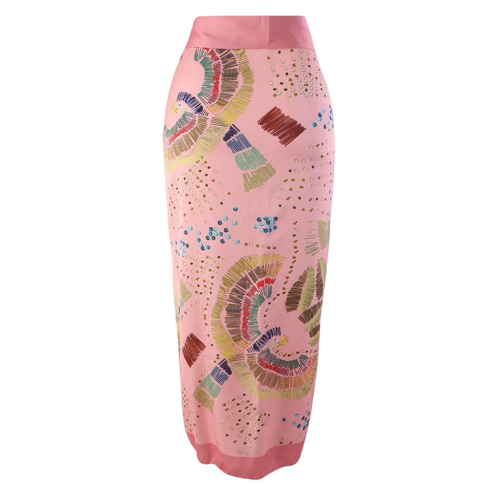 Eco - Friendly Pink One - Piece Swimsuit with Abstract Pattern & Matching Sarong - My Store