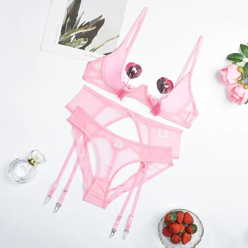 Elegant Mesh Lingerie Set - Lauraxelle - Elegant Mesh Lingerie Set - ONE NIGHT