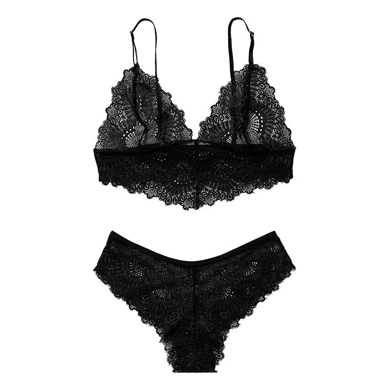 Exquisite, elegant and comfortable lace lingerie set - Lauraxelle #original_value# - EMERALD HAZE