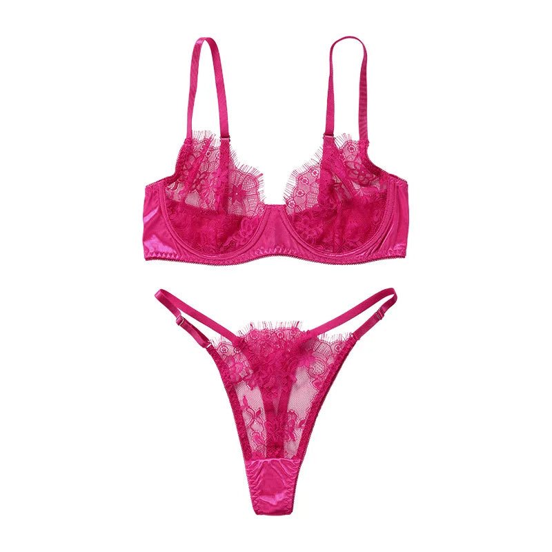 Luxurious Floral Lace Lingerie - Lauraxelle - Luxurious Floral Lace Lingerie - EMERALD HAZE