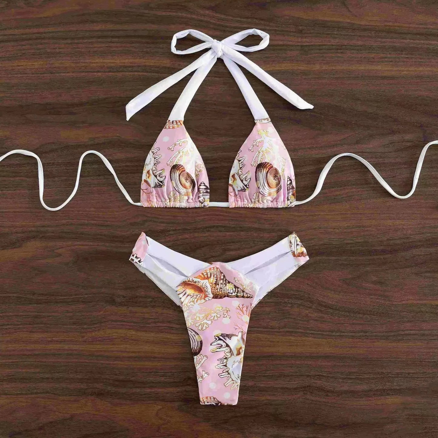 Seashell Print Bikini Set - Lauraxelle - Seashell Print Bikini Set - My Store - TWILIGHT ENCHANTMENT