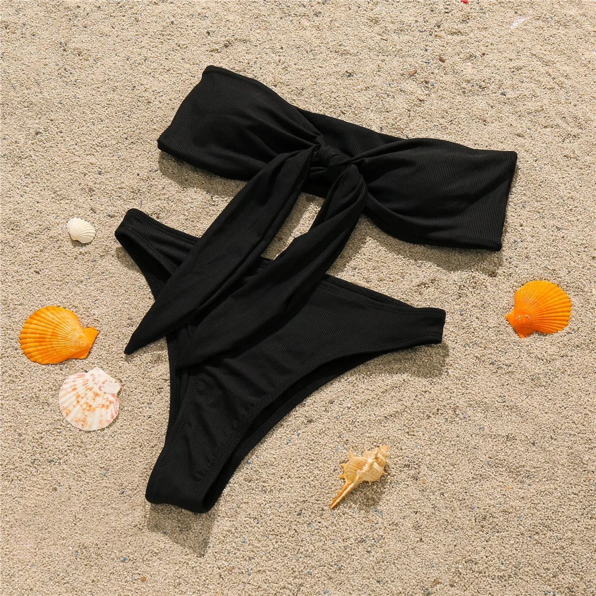 Tie - Front Bandeau Bikini - Lauraxelle - Tie - Front Bandeau Bikini - Summer Chic