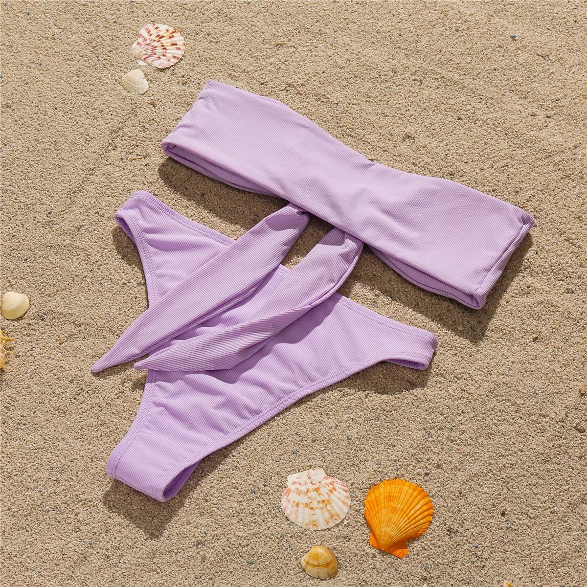 Tie - Front Bandeau Bikini - Lauraxelle - Tie - Front Bandeau Bikini - Summer Chic