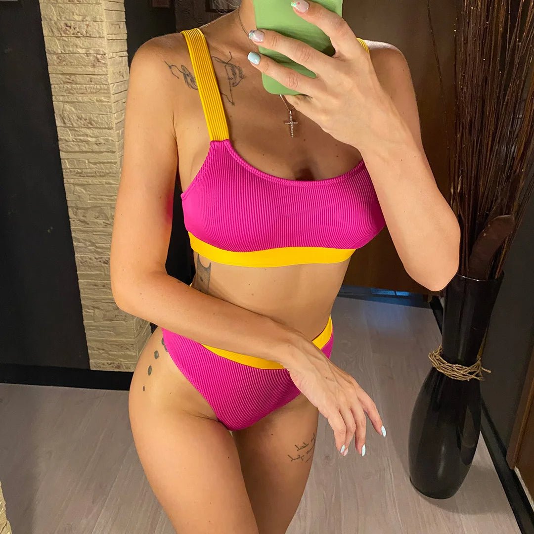 Two - Piece Ribbed Bikini - Lauraxelle - Two - Piece Ribbed Bikini - Summer Chic