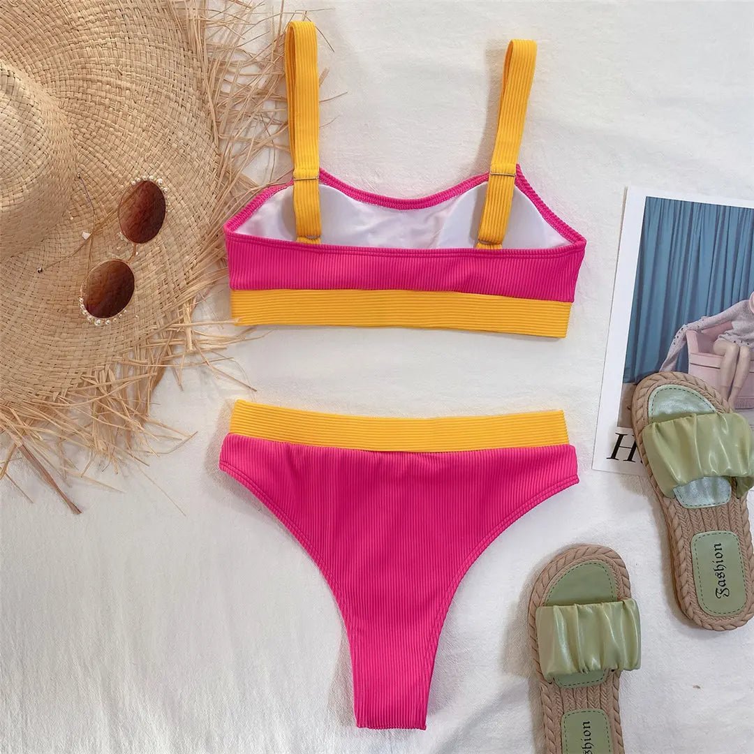 Two - Piece Ribbed Bikini - Lauraxelle - Two - Piece Ribbed Bikini - Summer Chic