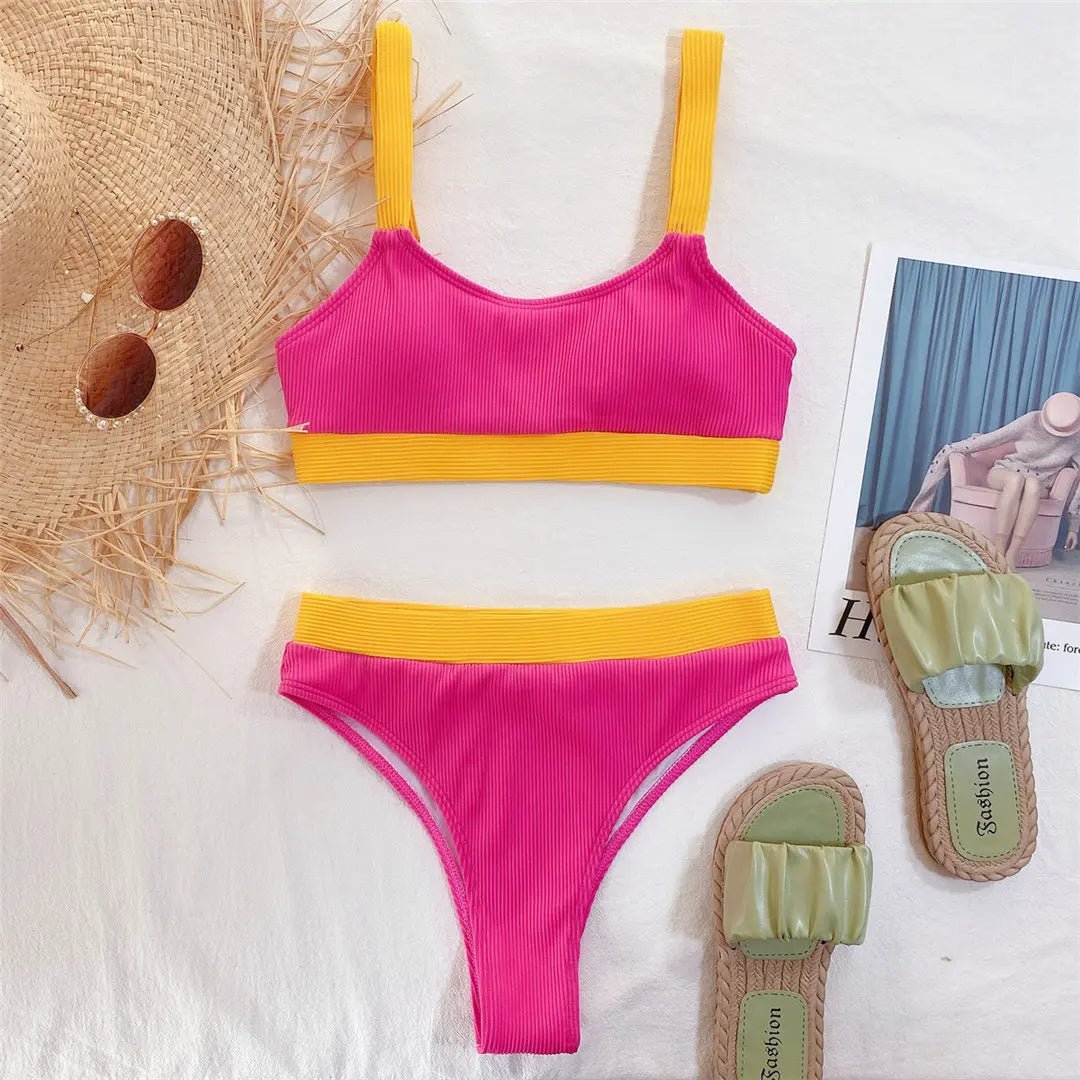 Two - Piece Ribbed Bikini - Lauraxelle - Two - Piece Ribbed Bikini - Summer Chic