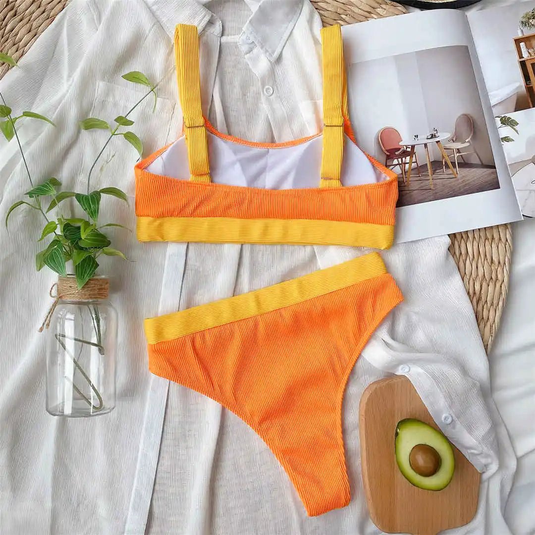 Two - Piece Ribbed Bikini - Lauraxelle - Two - Piece Ribbed Bikini - Summer Chic