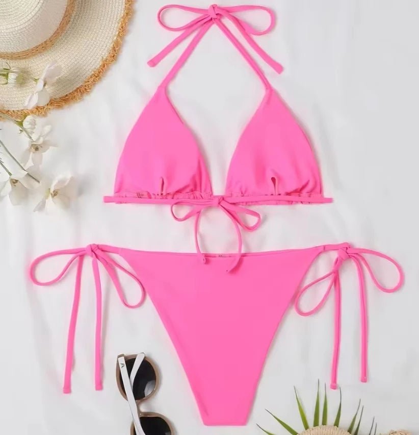 Vibrant Pink Bikini Set - Lauraxelle - Vibrant Pink Bikini Set - SOUPLE