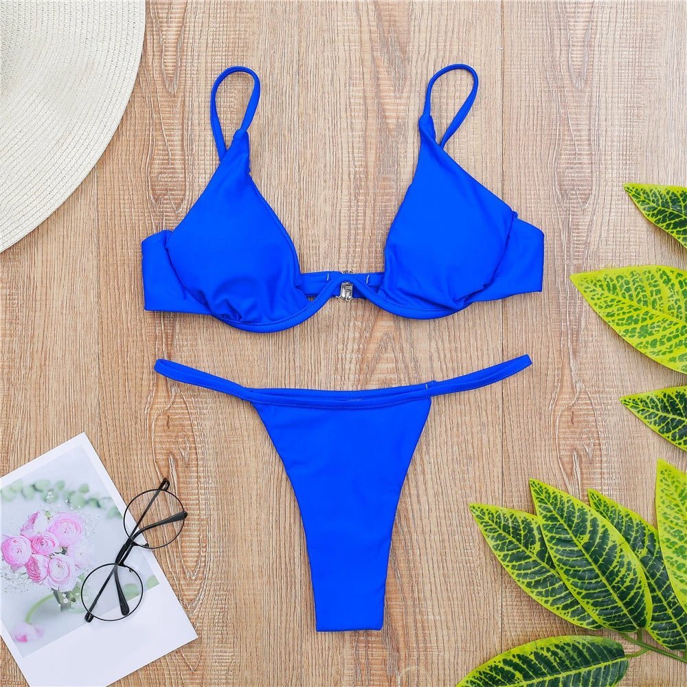 Vibrant Triangle Bikini Set - Lauraxelle - Vibrant Triangle Bikini Set - My Store - AURA