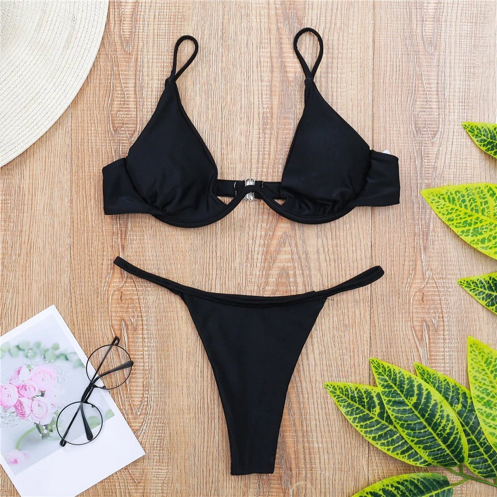 Vibrant Triangle Bikini Set - Lauraxelle - Vibrant Triangle Bikini Set - My Store - AURA
