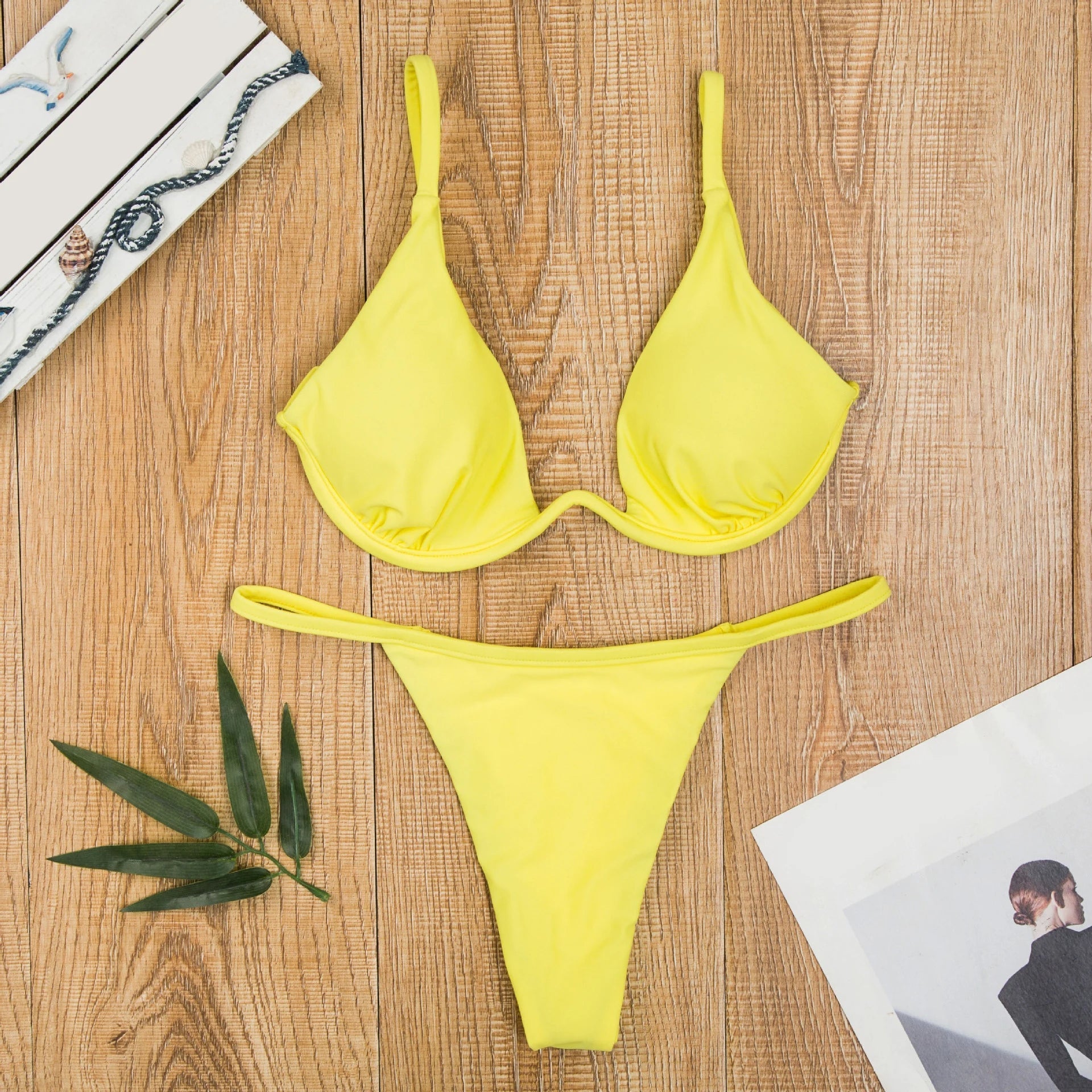 Vibrant Triangle Bikini Set - Lauraxelle - Vibrant Triangle Bikini Set - My Store - AURA