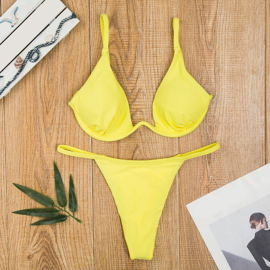 Vibrant Triangle Bikini Set - Lauraxelle - Vibrant Triangle Bikini Set - My Store - AURA