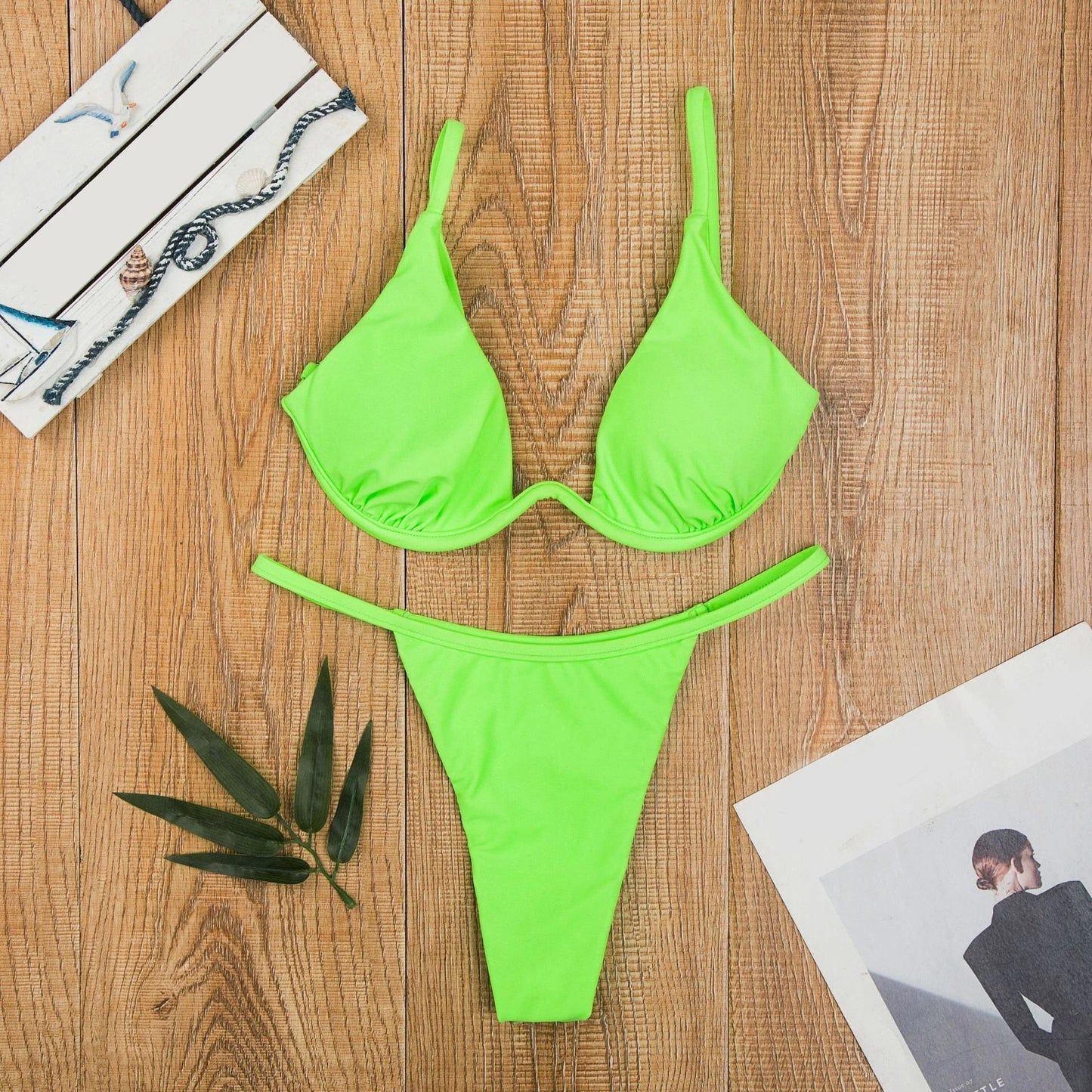 Vibrant Triangle Bikini Set - Lauraxelle - Vibrant Triangle Bikini Set - My Store - AURA