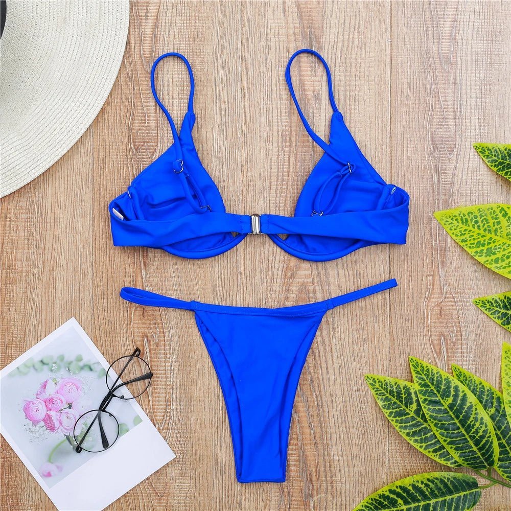 Vibrant Triangle Bikini Set - Lauraxelle - Vibrant Triangle Bikini Set - My Store - AURA