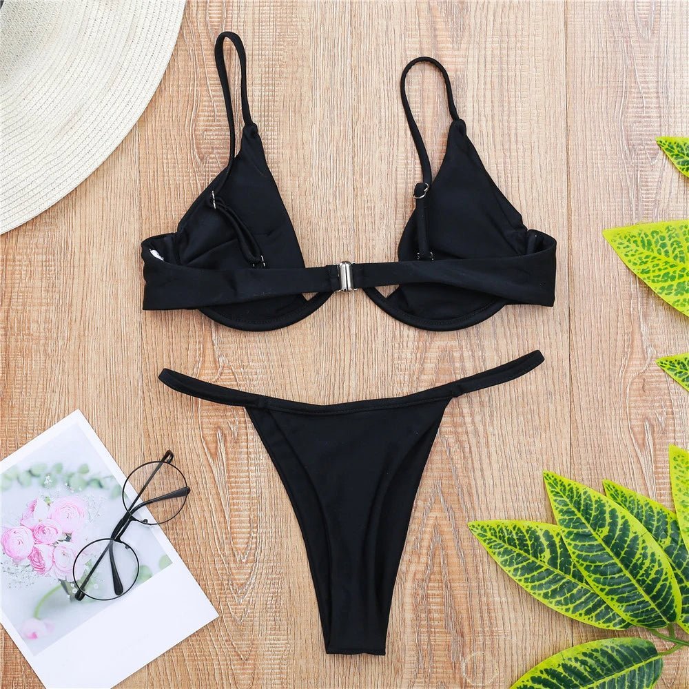 Vibrant Triangle Bikini Set - Lauraxelle - Vibrant Triangle Bikini Set - My Store - AURA